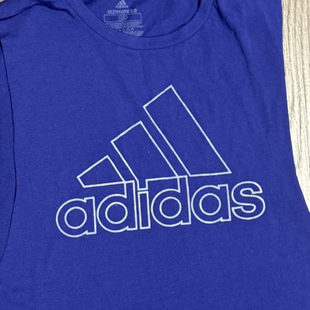 Adidas Women Royal Blue‎ Sleeveless Muscle Tank Top Ultimate 2.0 S P